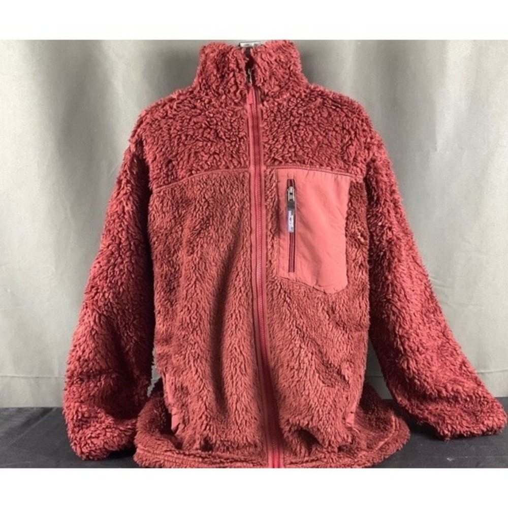 Patagonia Jacket Women XL Fleece Zip Pocket Collar Snow Ski Retro Hype Core